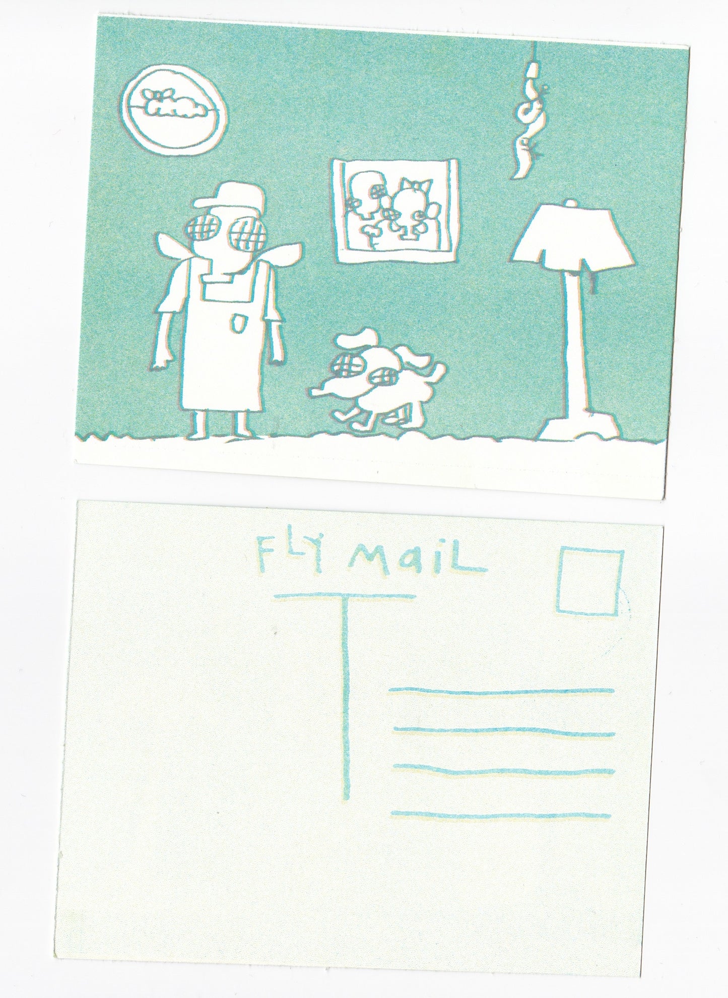 fly mail postcard