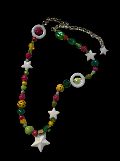 dots+loops beaded necklace